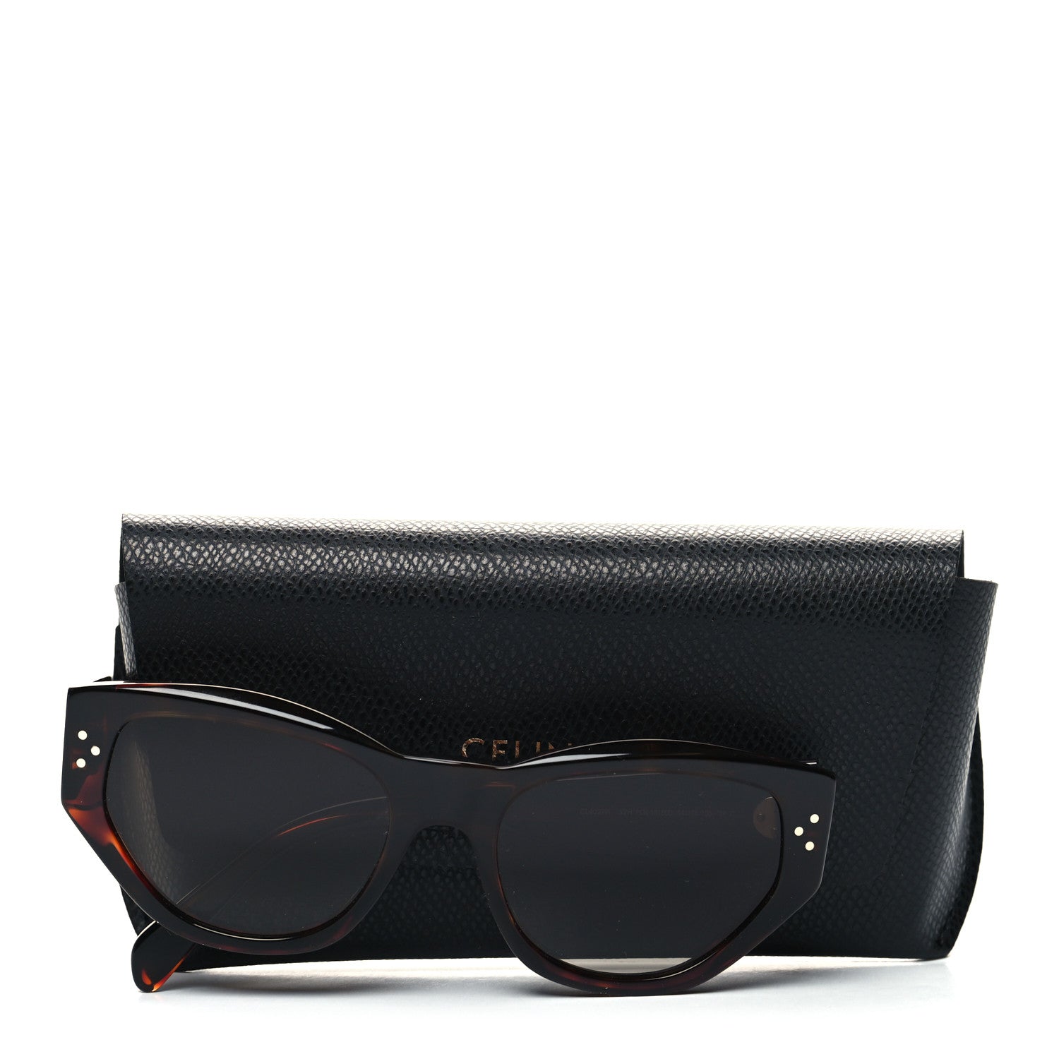 Celine Acetate Polarized Square Sunglasses CL40219I Havana 7 of 7