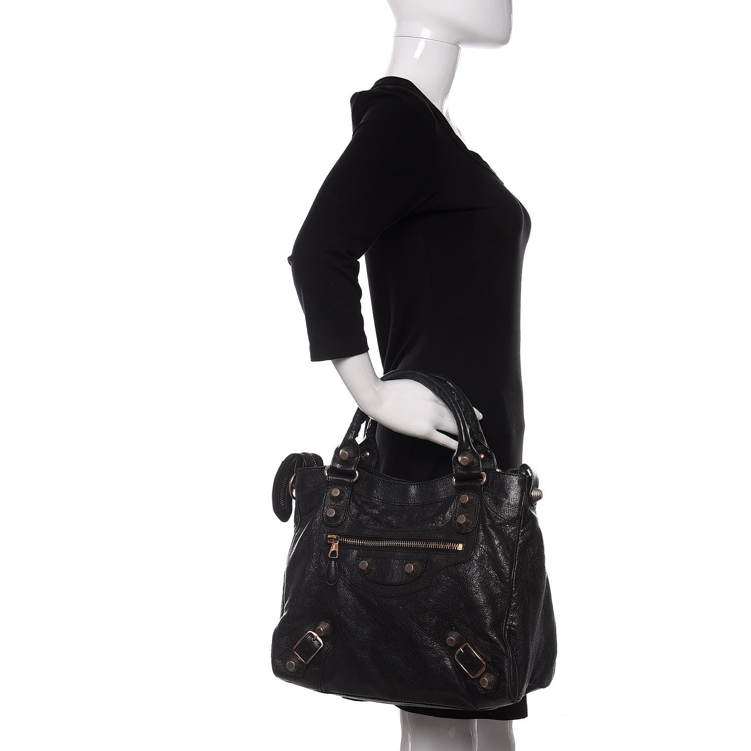 Balenciaga Agneau Giant 21 Rose Gold Hardware Velo Black 2 of 13