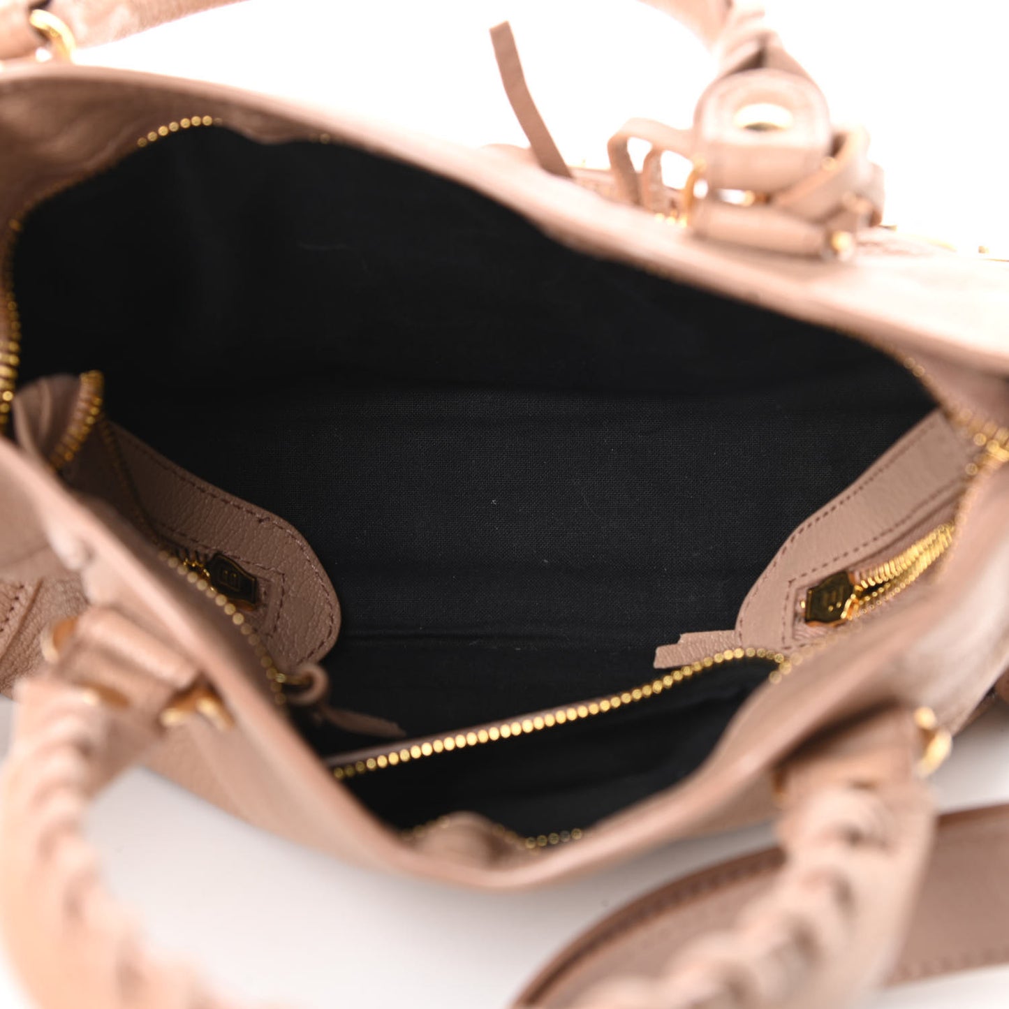 Chevre Gold Metallic Edge Hardware Mini City Rose Des Sables