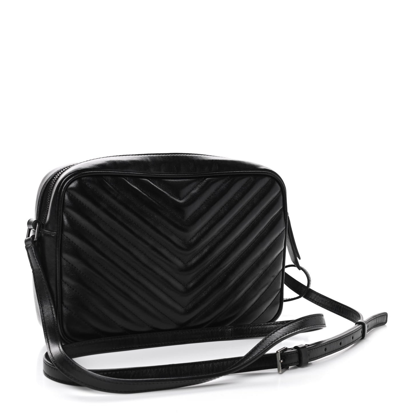 Calfskin Matelasse Monogram Lou Camera Bag Black