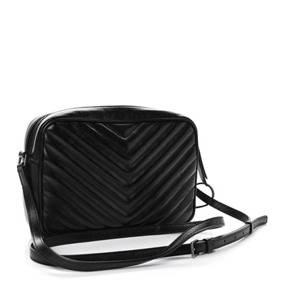 Saint Laurent Calfskin Matelasse Monogram Lou Camera Bag Black 2 of 4
