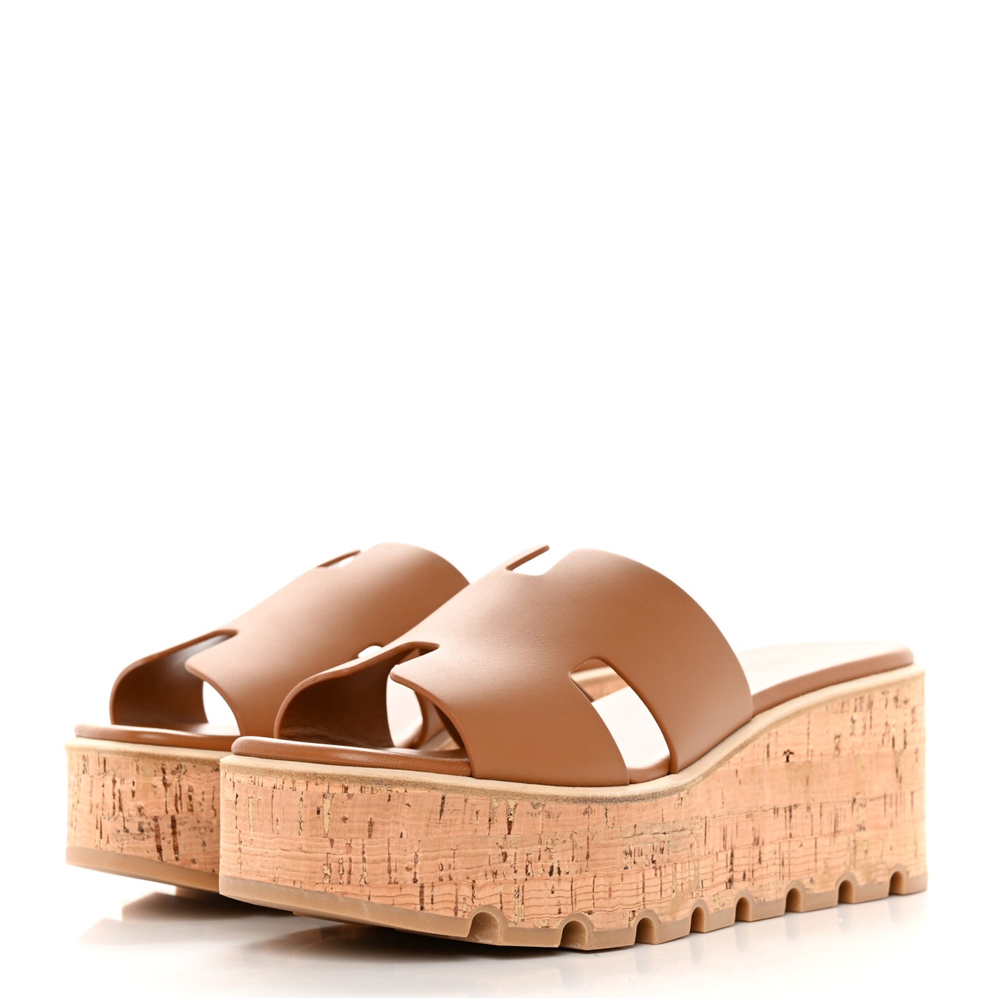 Calfskin Cork Eze 30 Sandals 40 Gold