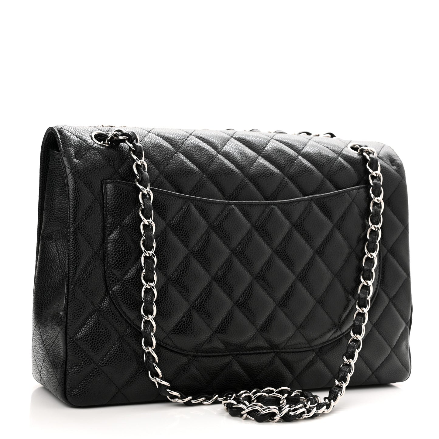 Caviar Quilted Maxi Single Flap Black