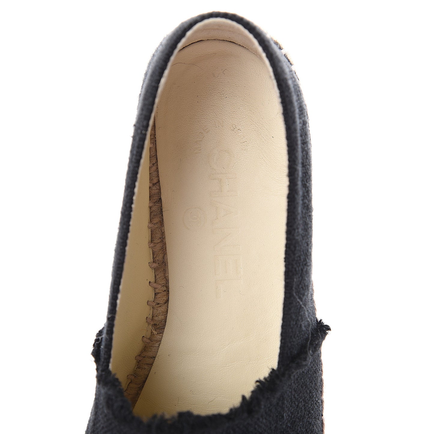 Linen CC Espadrilles 38 Black