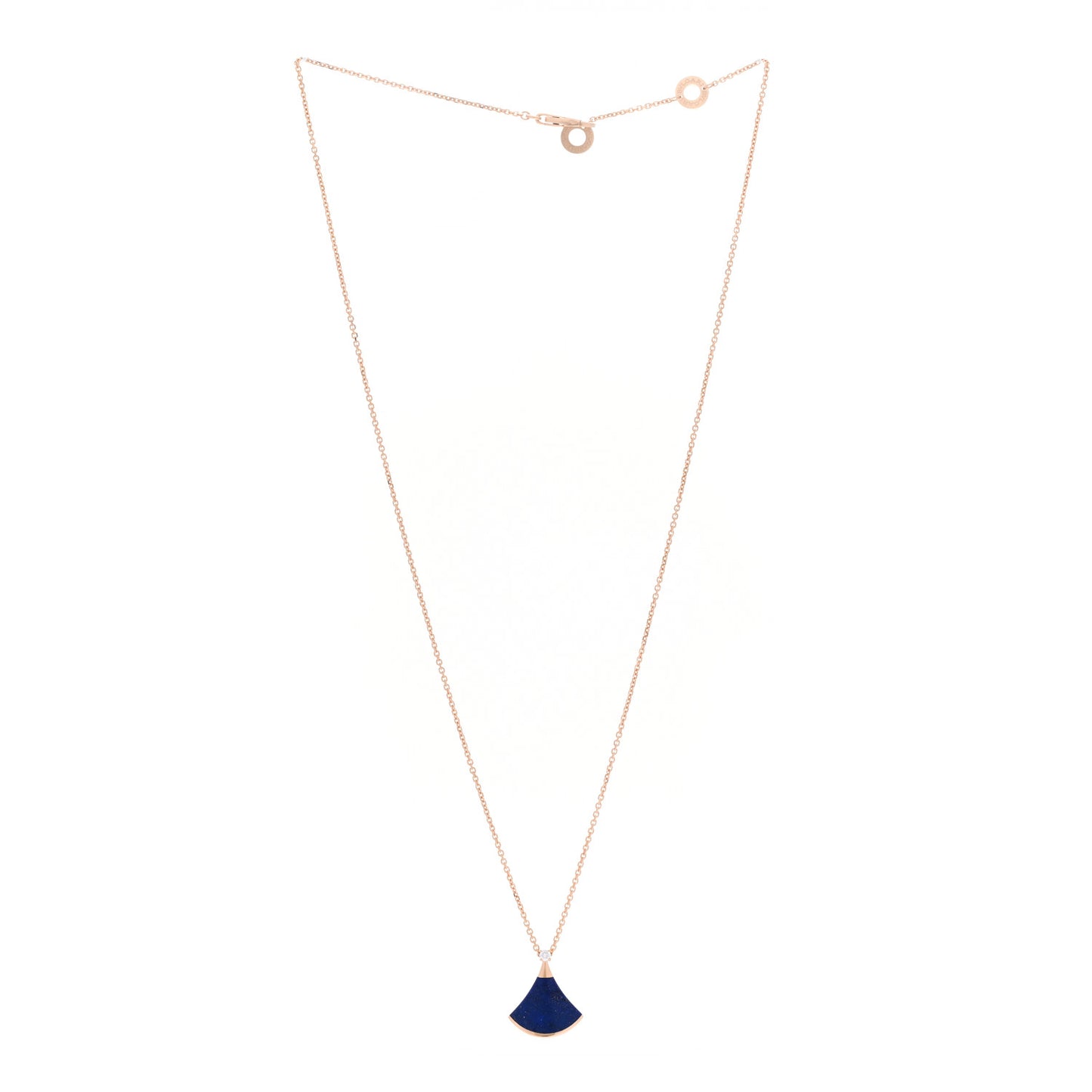 18K Rose Gold Diamond Lapis Lazuli Divas' Dream Pendant Necklace