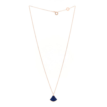 Bulgari 18K Rose Gold Diamond Lapis Lazuli Divas' Dream Pendant Necklace 3 of 8
