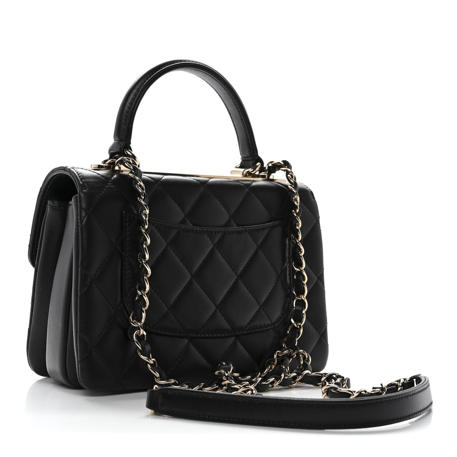 Chanel Lambskin Quilted Mini Trendy CC Dual Handle Flap Bag Black 3 of 11