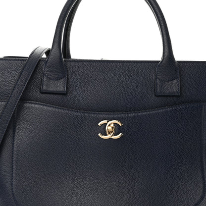 Chanel Grained Calfskin Medium Neo Executive Shopper Tote Dark Blue 8 of 16