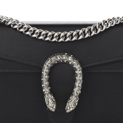 Gucci Satin Silk Crystal Small Dionysus Shoulder Bag Black Black Diamond 10 of 10