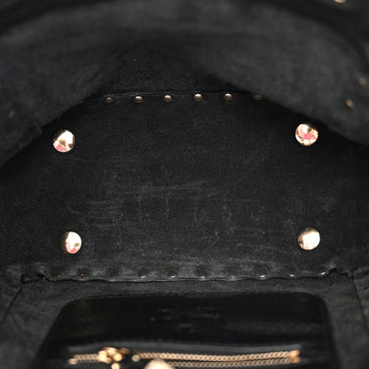Valentino Garavani Pebbled Calfskin Mini Rockstud Tote Black 5 of 9