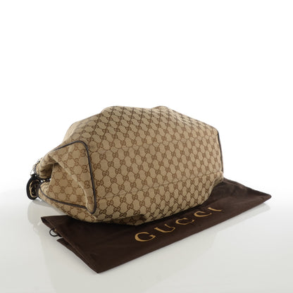 Gucci Monogram Dollar Calfskin Large Sukey Tote Beige Ebony Testa di Moro 4 of 7