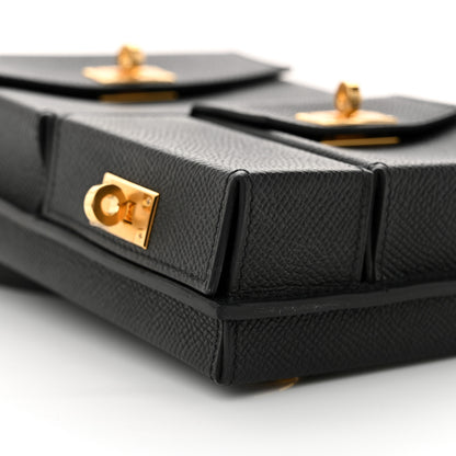 Hermes Epsom Kelly Multi Pocket Pochette To Go Black 9 of 11