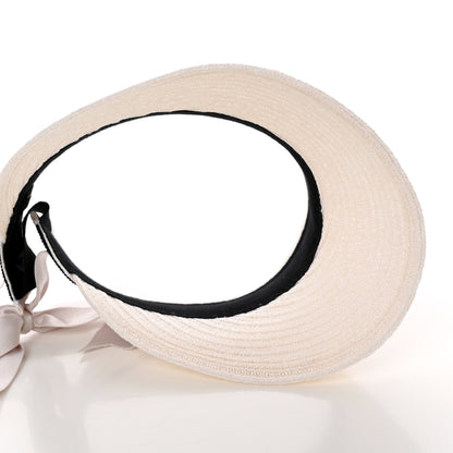 Chanel Abaca Cotton Ribbon Visor S Ecru White 7 of 8