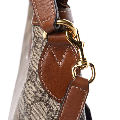Gucci GG Supreme Monogram Linea A Hobo Brown 12 of 18