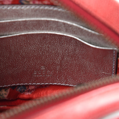 Gucci Laminated Nappa Trapuntata Mini Zumi Dome Shoulder Bag Rosso Marine Argento 5 of 9
