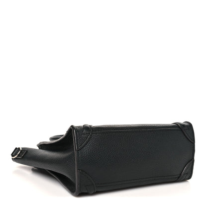 Celine Pebbled Calfskin Nano Luggage Black 4 of 9