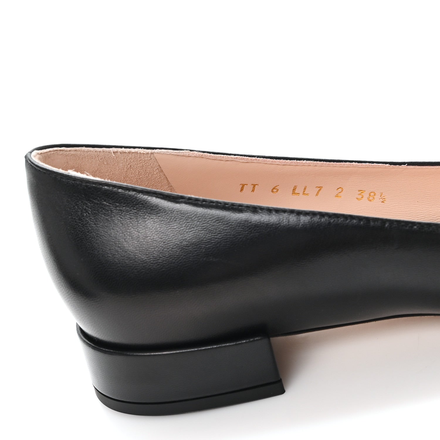 Valentino Garavani Kidskin Jewel Button Mary Jane Flats  38.5 Black Pink 9 of 10