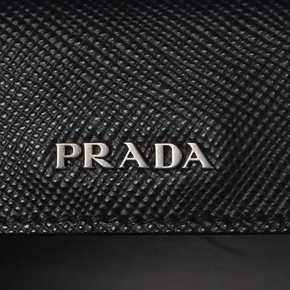 Prada Saffiano Cuir Small Double Bag Black 10 of 12