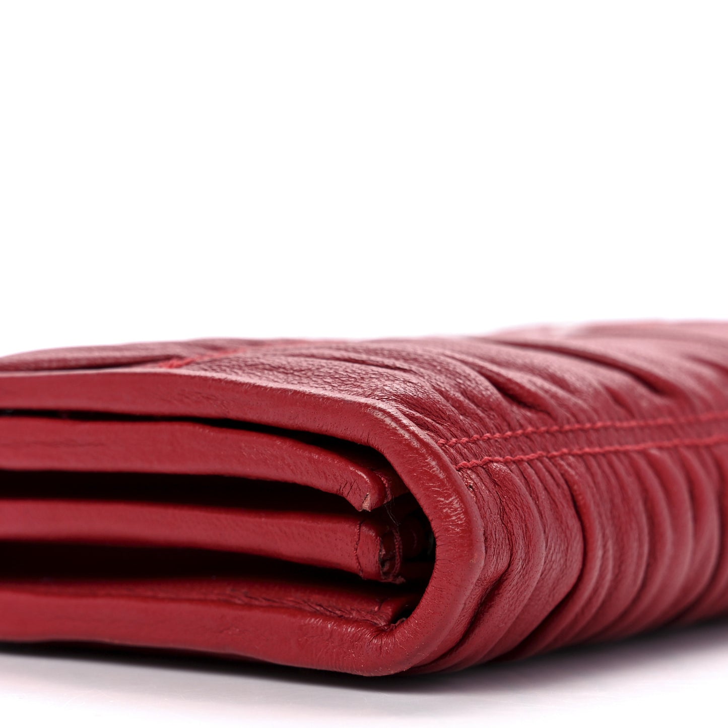 Nappa Gaufre Continental Wallet Fuoco