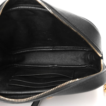 Saint Laurent Grain De Poudre Matelasse Monogram Mini Lou Camera Bag Dark Smog 5 of 11