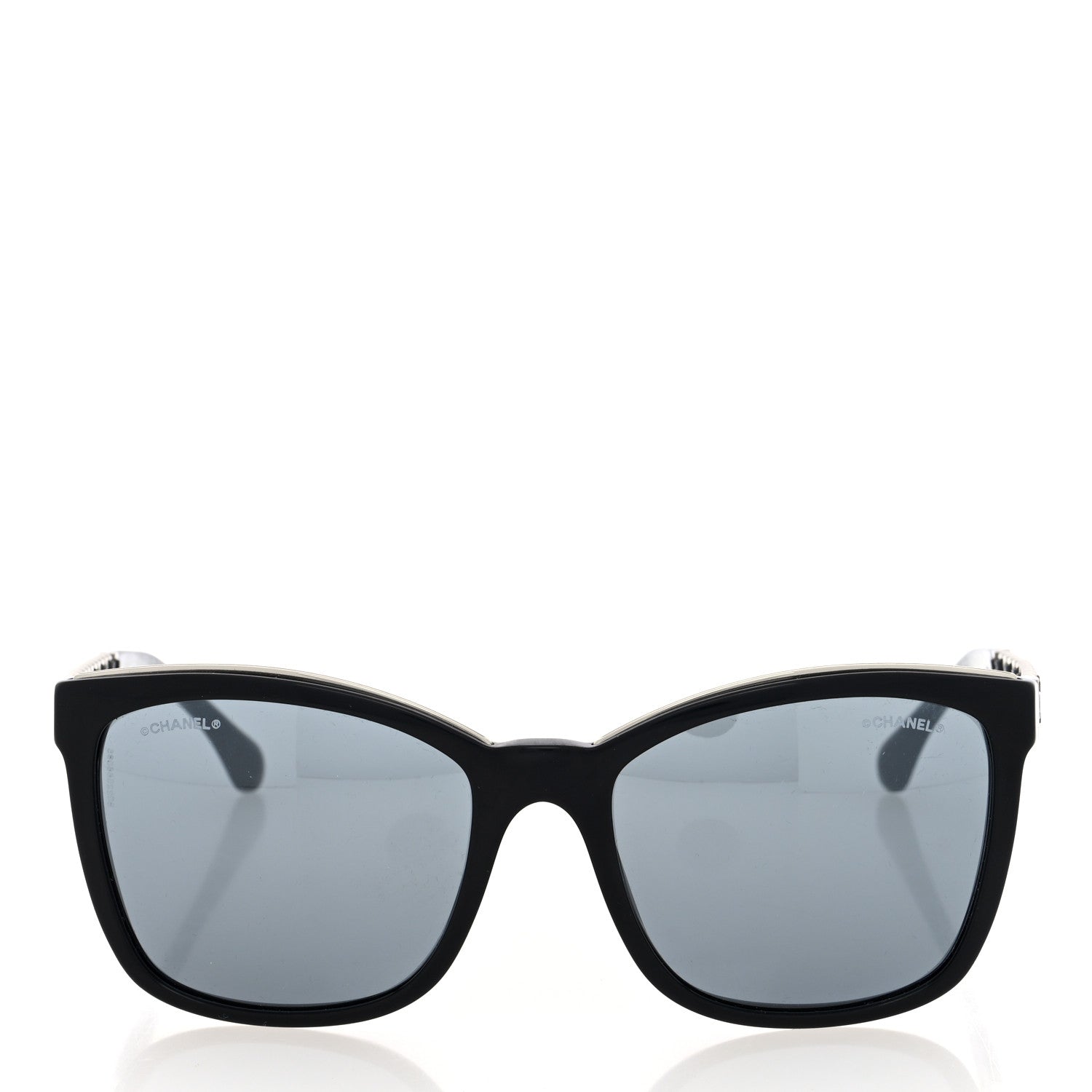 Chanel Calfskin Square Chain Sunglasses 5360-Q Black 2 of 7