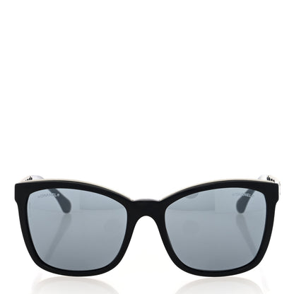 Chanel Calfskin Square Chain Sunglasses 5360-Q Black 2 of 7