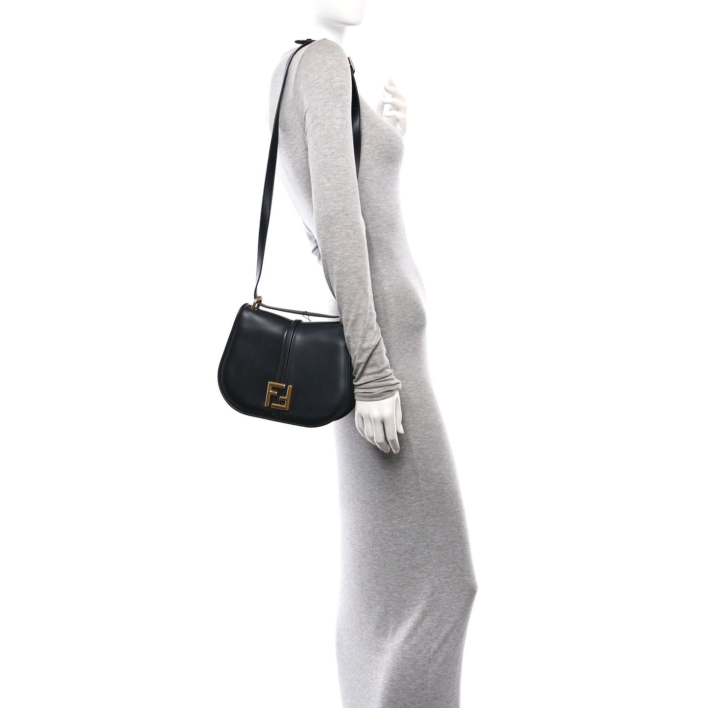 Vitello Brenta Cher Medium Fendi C'mon Black