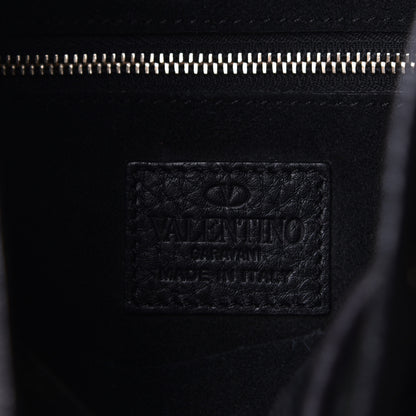 Valentino Garavani Grained Calfskin Rockstud Bucket Bag Black 5 of 9