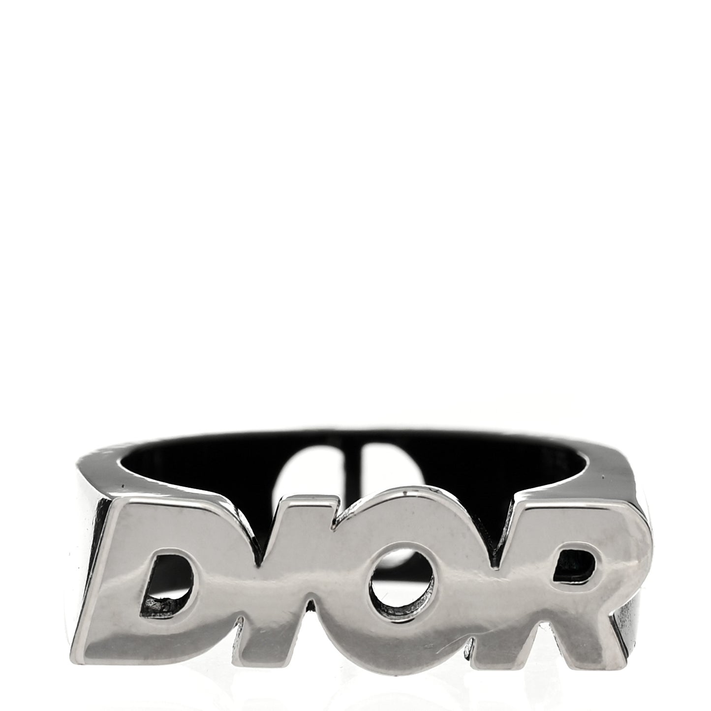 Metal Logo Ring S Black