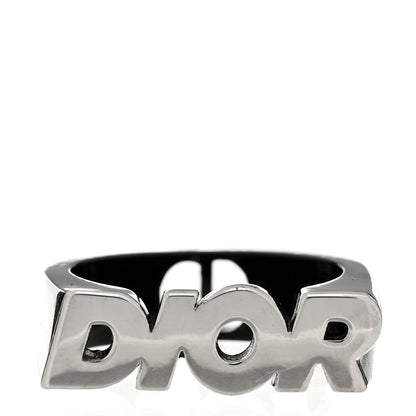 Christian Dior Metal Logo Ring S Black 1 of 4