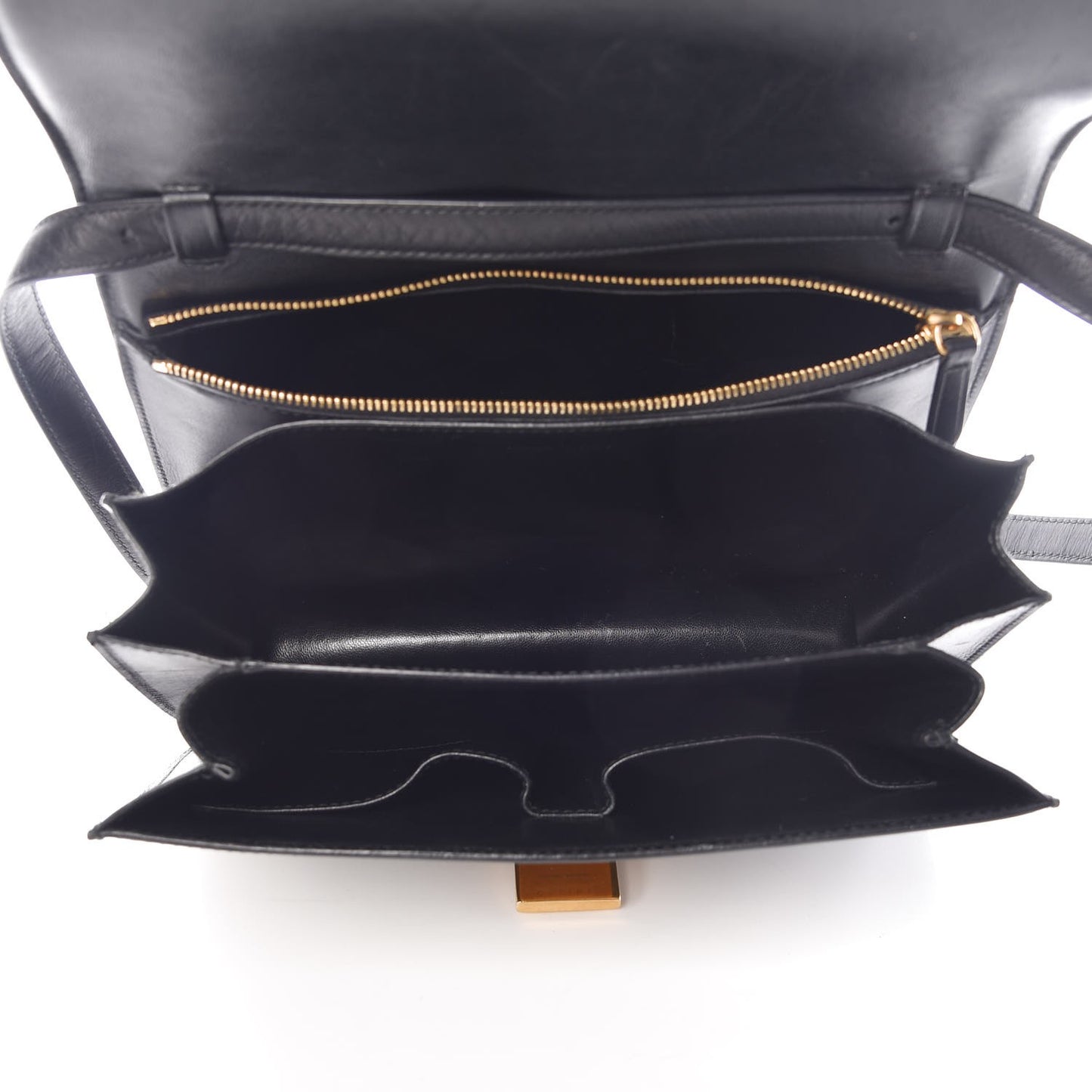 Box Calfskin Medium Classic Box Flap Bag Black