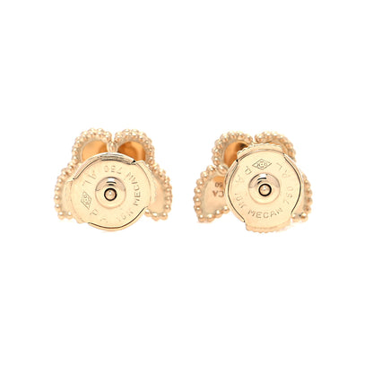 Van Cleef & Arpels 18K Yellow Gold Mother of Pearl Sweet Alhambra Butterfly Earrings 3 of 6