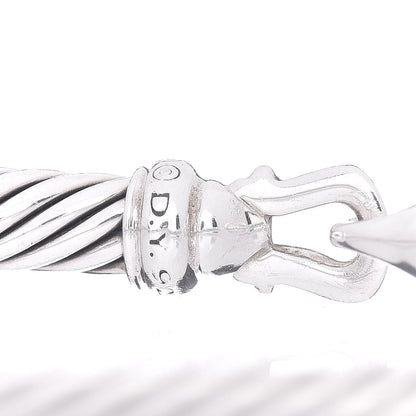 David Yurman Sterling Silver Diamond 5mm Cable Buckle Bracelet 4 of 4