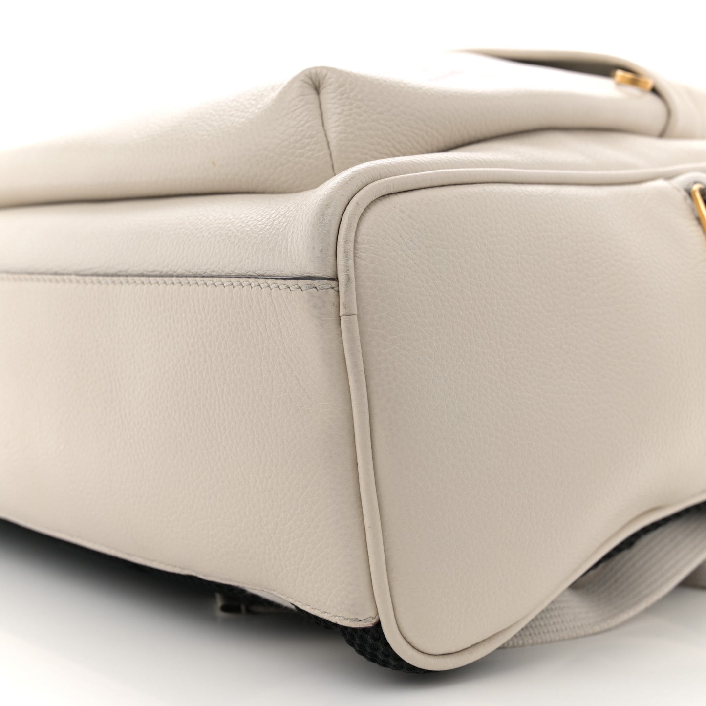 Calfskin Logo Day Backpack Mystic White