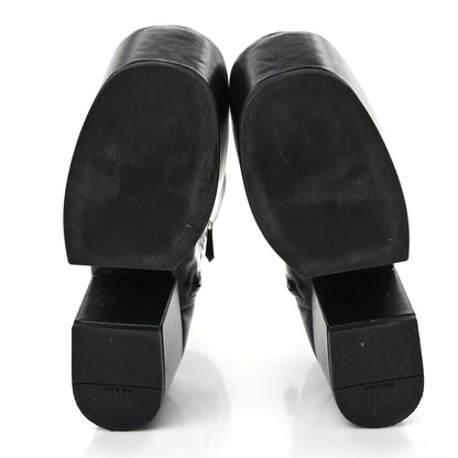 Prada Nappa Tech Logo 70mm Platform Boots 37 Black 5 of 9