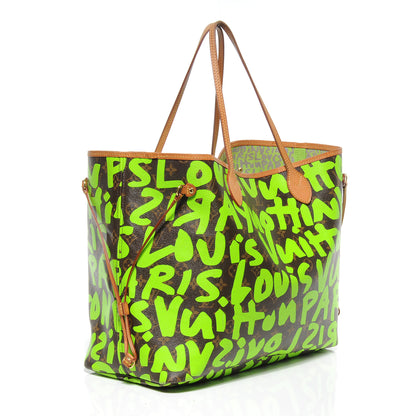 Louis Vuitton Monogram Graffiti Neverfull GM Green 3 of 7