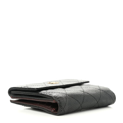 Chanel Caviar Quilted Compact French Flap Wallet Black 3 of 8