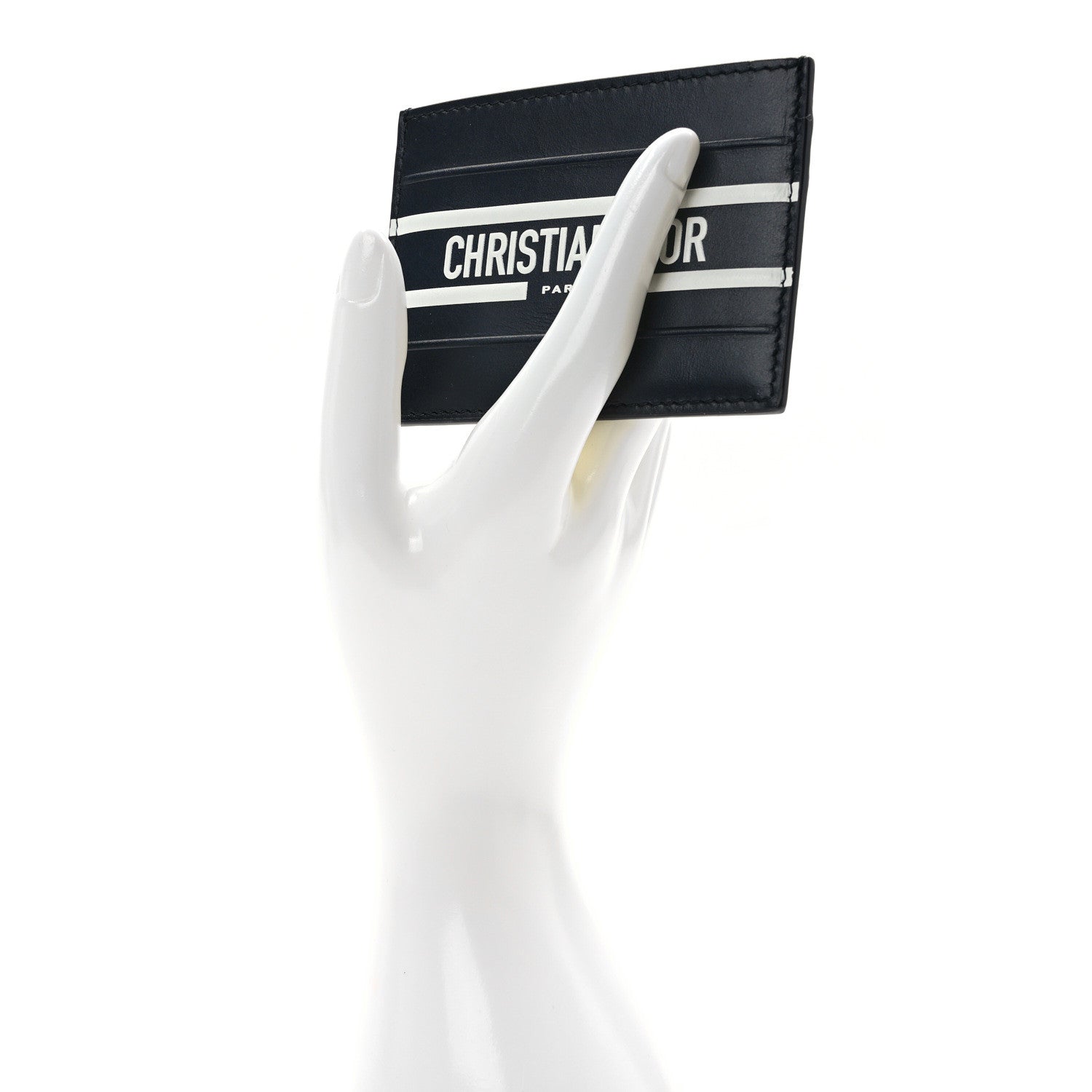 Christian Dior Calfskin Vibe Card Holder Blue White 2 of 6