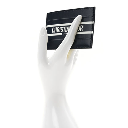 Christian Dior Calfskin Vibe Card Holder Blue White 2 of 6