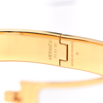 Hermes Enamel Narrow Clic Clac H Bracelet GM White 5 of 6