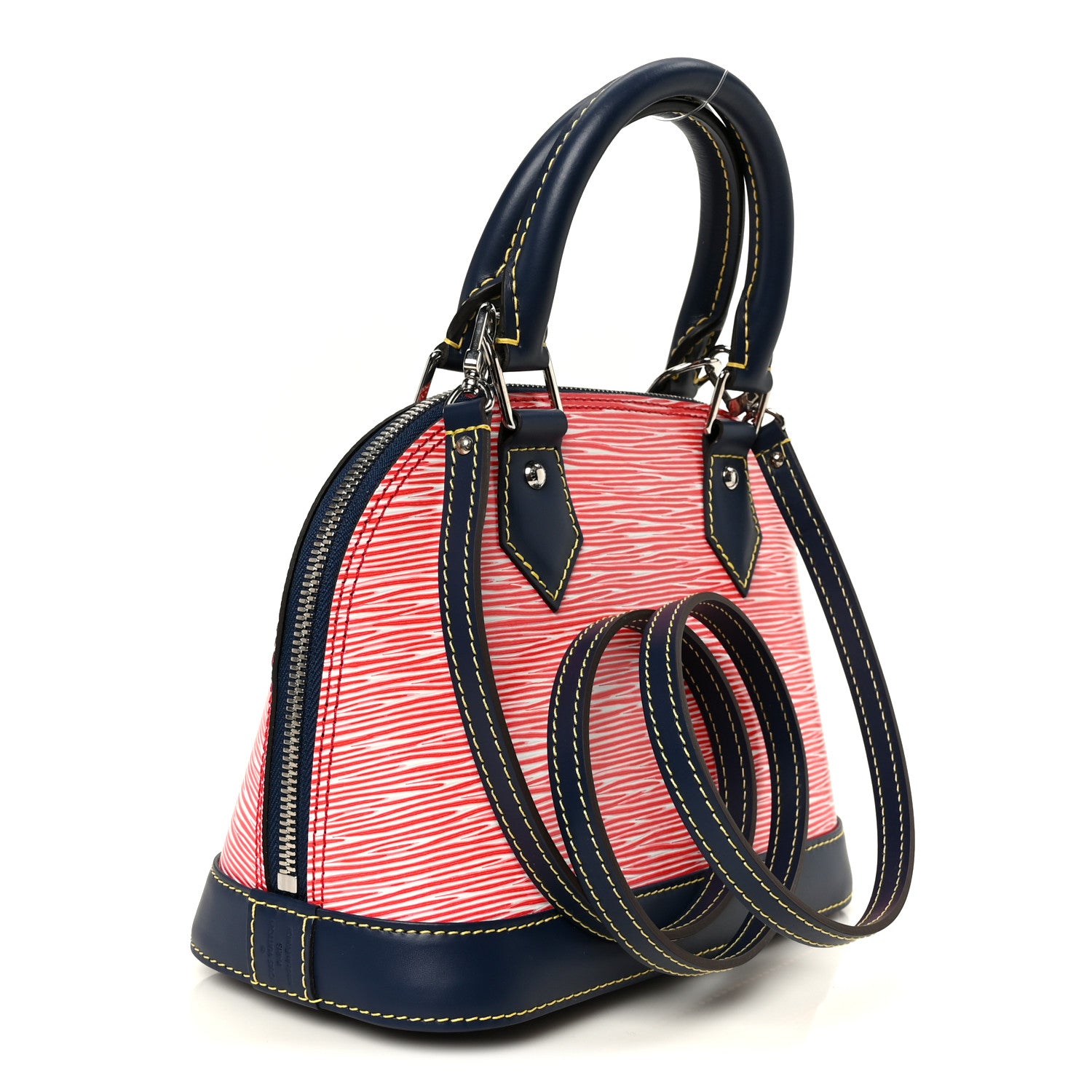 Louis Vuitton Epi Alma BB Denim Red 3 of 12