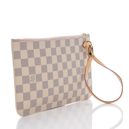Louis Vuitton Damier Azur Neverfull MM GM Pochette Rose Ballerine 9 of 13