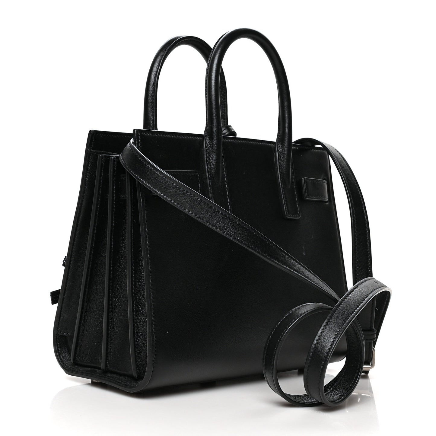 Calfskin Crystal Embellished Nano Sac de Jour Black
