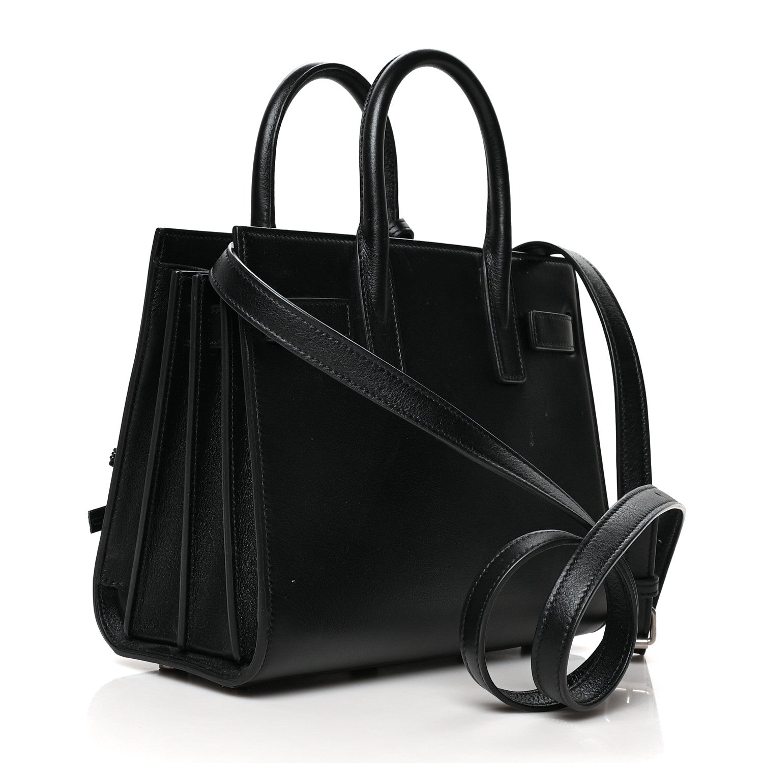 Saint Laurent Calfskin Crystal Embellished Nano Sac de Jour Black 3 of 12