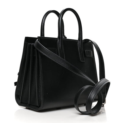 Saint Laurent Calfskin Crystal Embellished Nano Sac de Jour Black 3 of 12