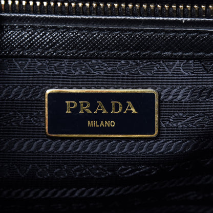 Prada Saffiano Mini Galleria Double Zip Tote Black 6 of 19