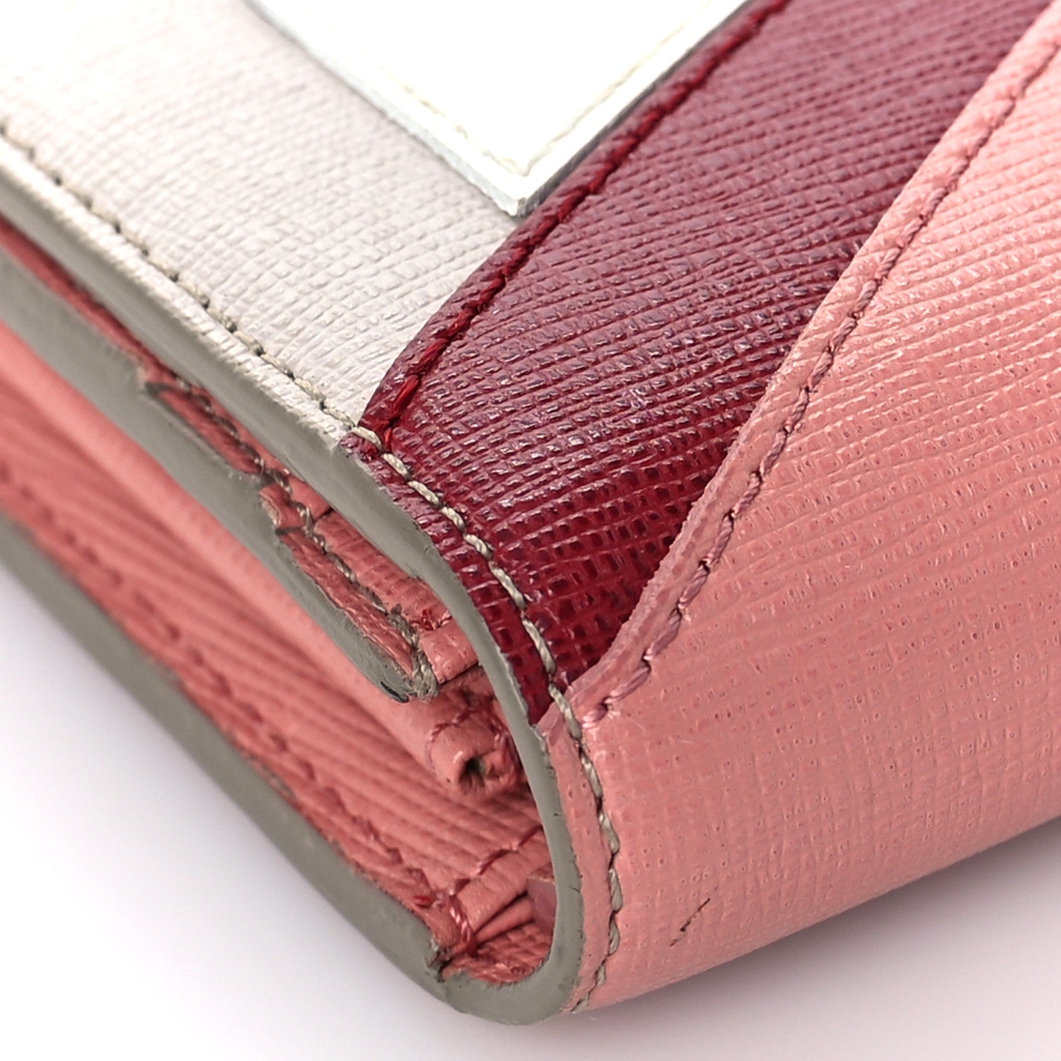 Fendi Vitello Elite Crystal Eye Monster Continental Wallet on Chain Grigio Polvere Ribes Multicolor 10 of 13