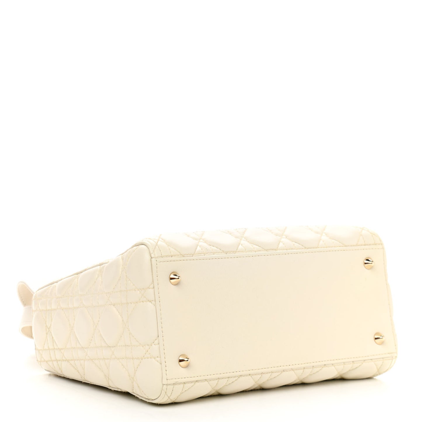 Lambskin Cannage Medium Lady Dior Ivory