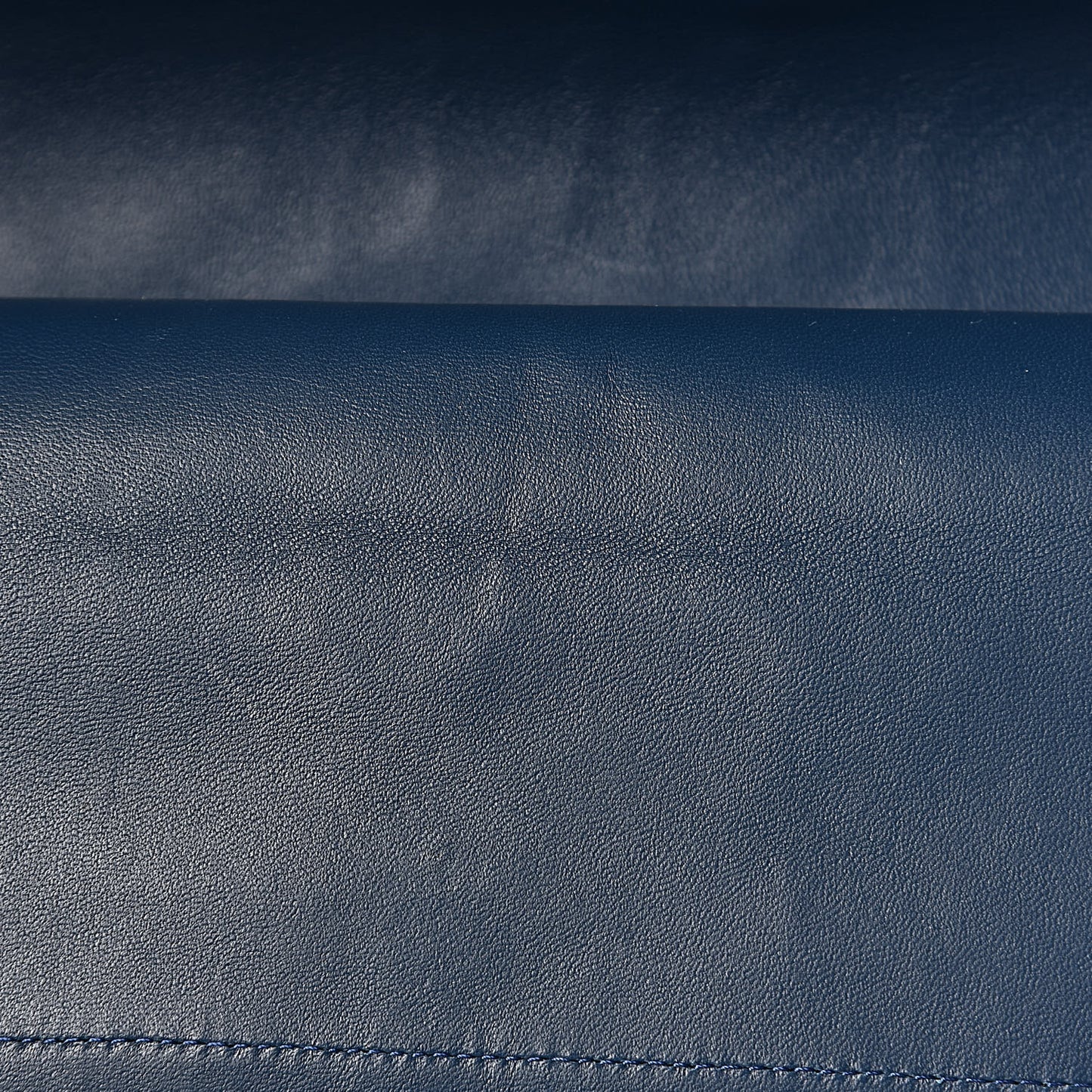 Patent Quilted Jumbo Double Flap Navy