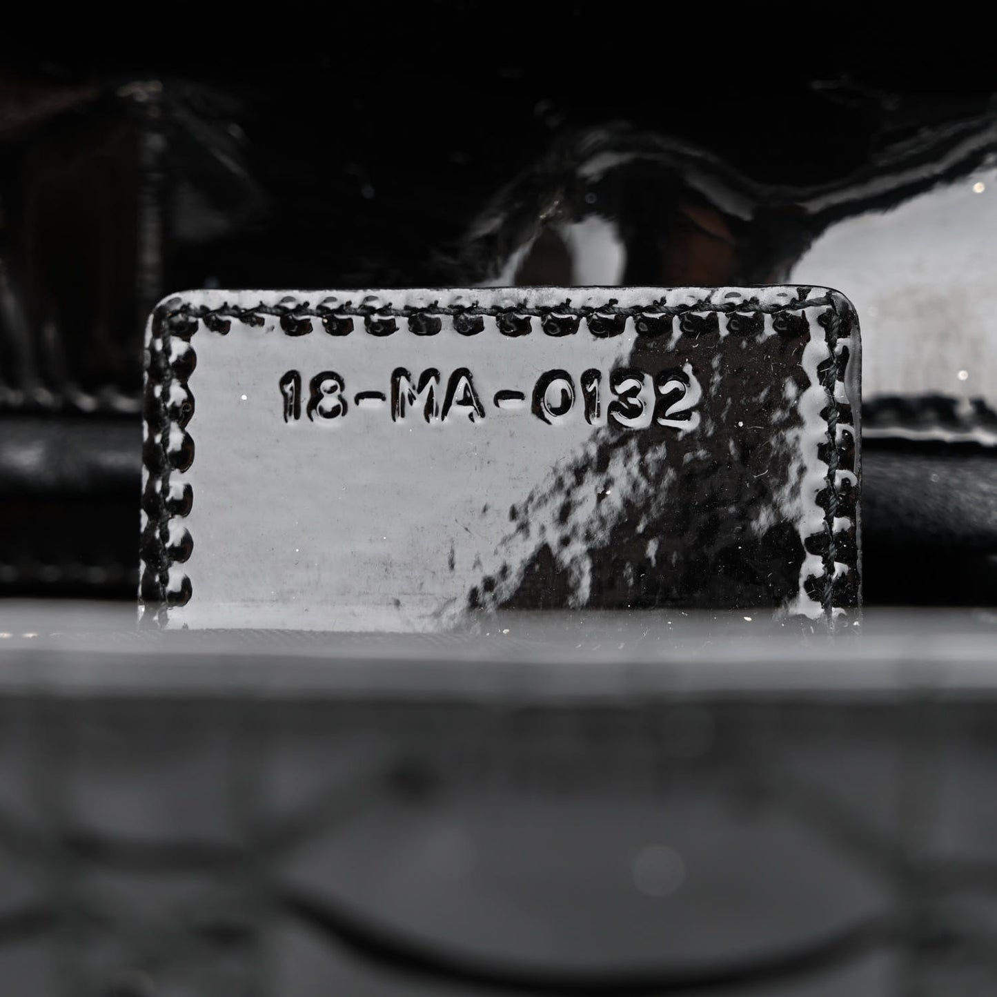 Patent Cannage Large Lady Dior Black
